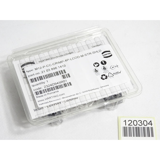 Harting Steckverbinder 21038961410 M12-P-CC-CRIMP-4P-LCOD-M-STR-SHLD / Neu OVP - Maranos.de