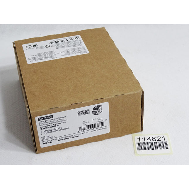 Siemens Leistungsschalter 3RV2021-0HA20 / Neu OVP - Maranos.de