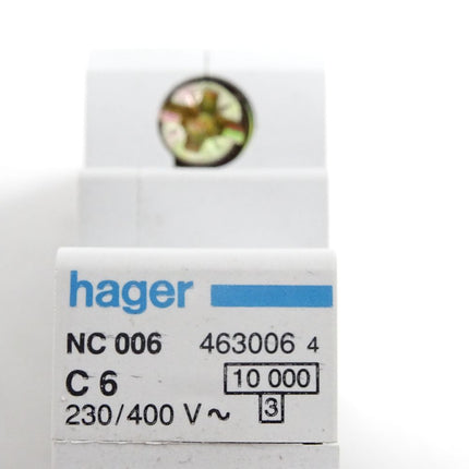 Hager NC006 C6 463006 Leitungsschutzschalter - Maranos.de
