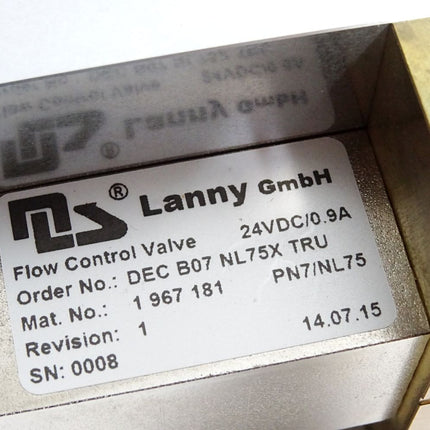 Lanny Flow Control Valve 1967181 DEC B07 NL75X TRU DECB07NL75XTRU / Neu OVP - Maranos.de