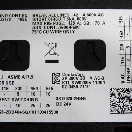 Siemens Schütz 3RT2028-2BB40 + 3RH2911-2HA22 / Unbenutzt - Maranos.de
