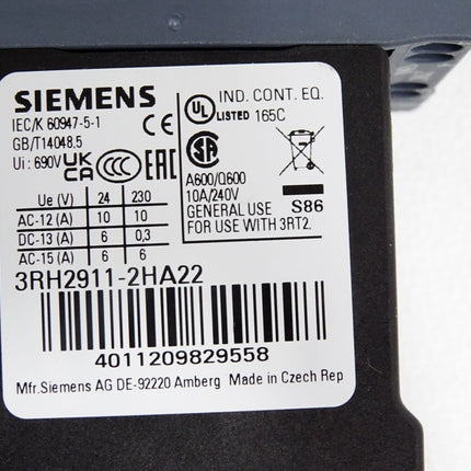 Siemens Schütz 3RT2028-2BB40 + 3RH2911-2HA22 / Unbenutzt - Maranos.de
