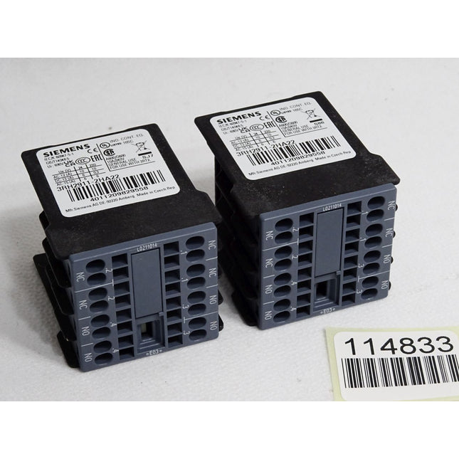 Siemens Hilfsschalterblock 3RH2911-2HA22 / Inhalt:2 Stück / Unbenutzt - Maranos.de