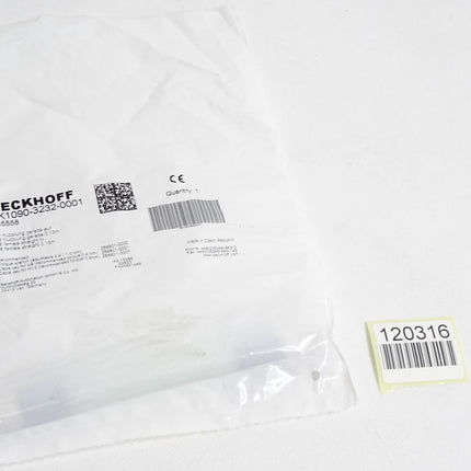 Beckhoff EtherCAT-Leitung ZK1090-3232-0001 M8 Kupplung gerade 0,13m Neu OVP