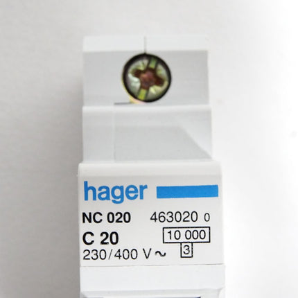 Hager NC020 C20 463020 Leitungsschutzschalter / Unbenutzt - Maranos.de