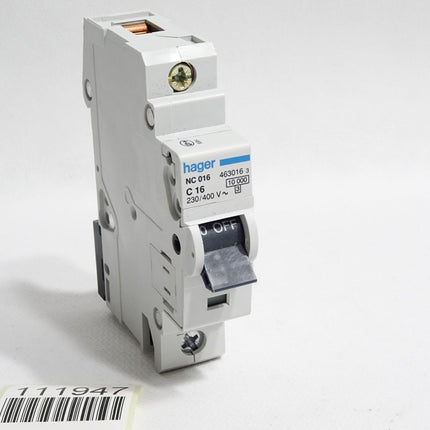 Hager NC016 C16 463016 Leitungsschutzschalter / Unbenutzt - Maranos.de