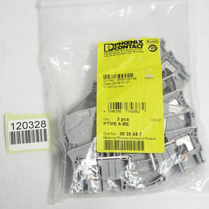 Phoenix Contact PTME 6-BE Bauelementreihenklemme 3035687 Inhalt:3 Stück/ Neu OVP