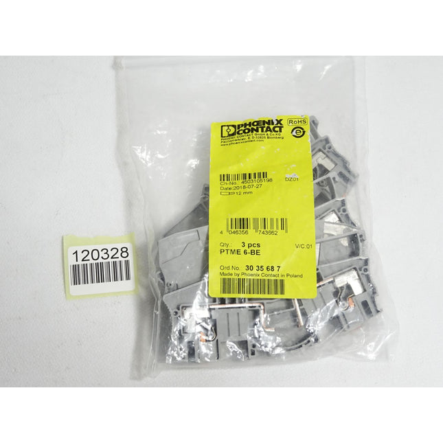 Phoenix Contact PTME 6-BE Bauelementreihenklemme 3035687 Inhalt:3 Stück/ Neu OVP