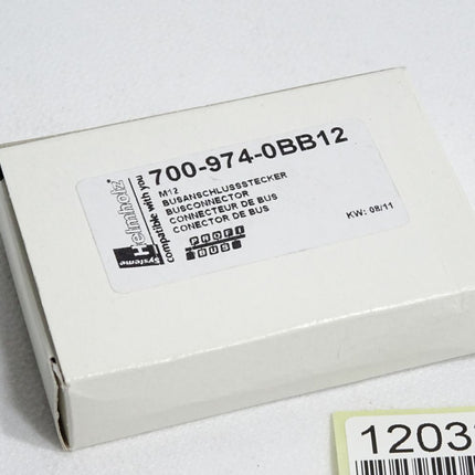 Helmholz M12 Busanschlussstecker 700-974-0BB12 / Neu OVP