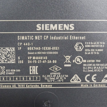 Siemens CP443-1 6GK7443-1EX30-0XE1 / Neuwertig - Maranos.de