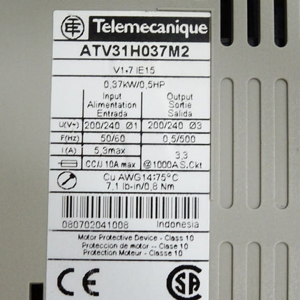 Telemecanique Schneider Electric Frequenzumrichter ATV31 ATV31H037M2 0.37kW