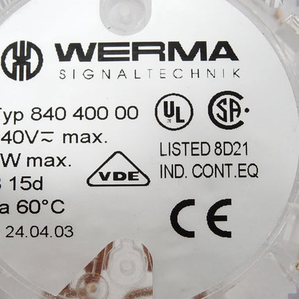 Werma Signaltechnik Dauerlichtelement klar 84040000 / Unbenutzt - Maranos.de