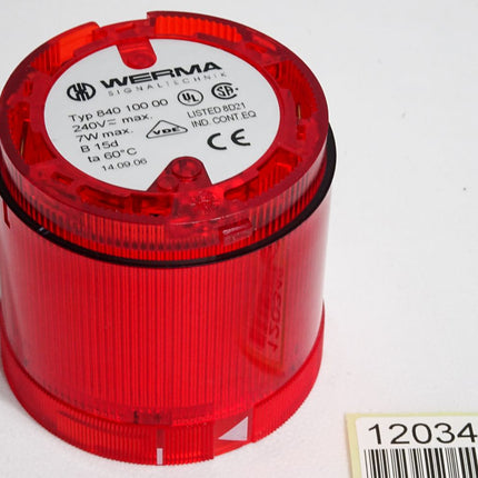Werma Signaltechnik Dauerlichtelement rot 84010000 / Unbenutzt