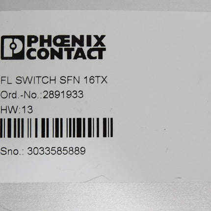 Phoenix Contact FL SWITCH SFN 16TX Industrial Ethernet Switch 2891933