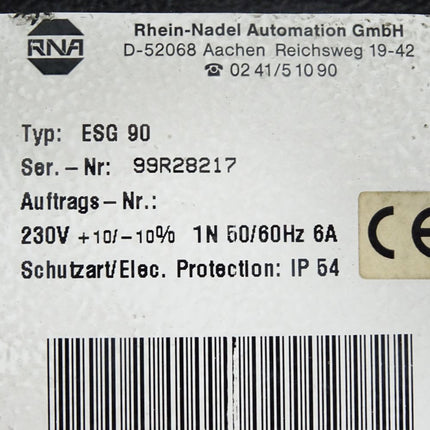 RNA rhein-Nadel Automation Steuergerät ESG90