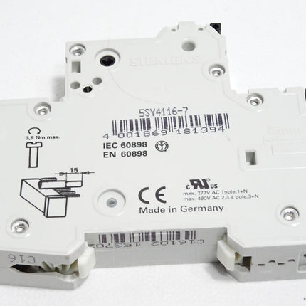 Siemens Leitungsschutzschalter 5SY4116-7 MCB C16 - Maranos.de