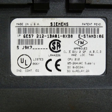 Siemens S7-200 CPU212 6ES7212-1BA01-0XB0 6ES7 212-1BA01-0XB0