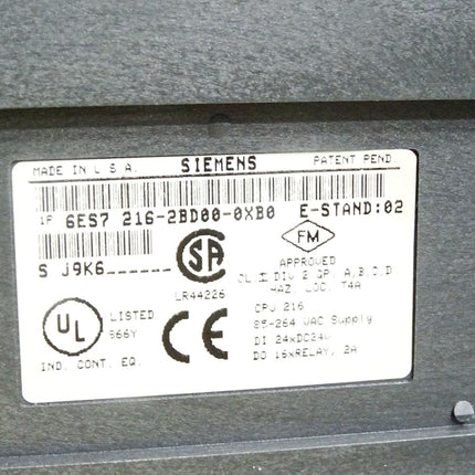 Siemens S7-200 CPU216-2 6ES7216-2BD00-0XB0 6ES7 216-2BD00-0XB0