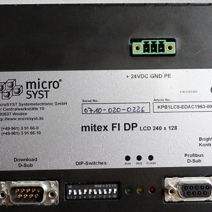 microSYST mitex FI DP LCD 240x128 Panel KPB1LC8-EDAC1963-002 - Maranos.de