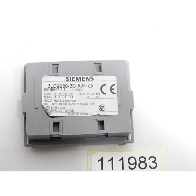 Siemens 3LD9280-3C AJH Hilfsschalter 1S für Bodenbefestigung - Maranos.de