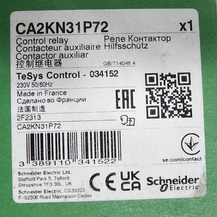 Schneider Electric Hilfsschütz CA2KN31P72 034152 / Neu OVP - Maranos.de