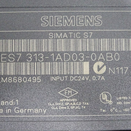 Siemens S7-300 CPU313 6ES7313-1AD03-0AB0 6ES7 313-1AD03-0AB0
