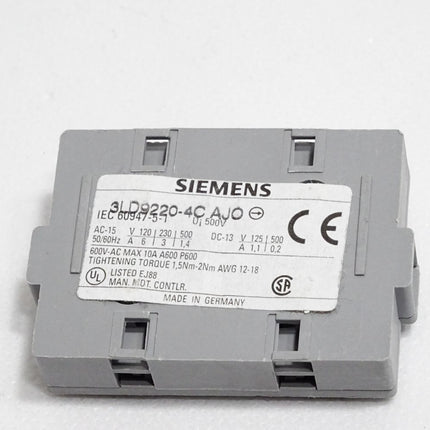 Siemens 3LD9220-4C AJO Hilfsschalter 1 OE für Bodenbefestigung - Maranos.de
