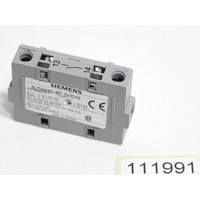 Siemens 3LD9220-3C AJO Hilfsschalter 1S für Bodenbefestigung - Maranos.de