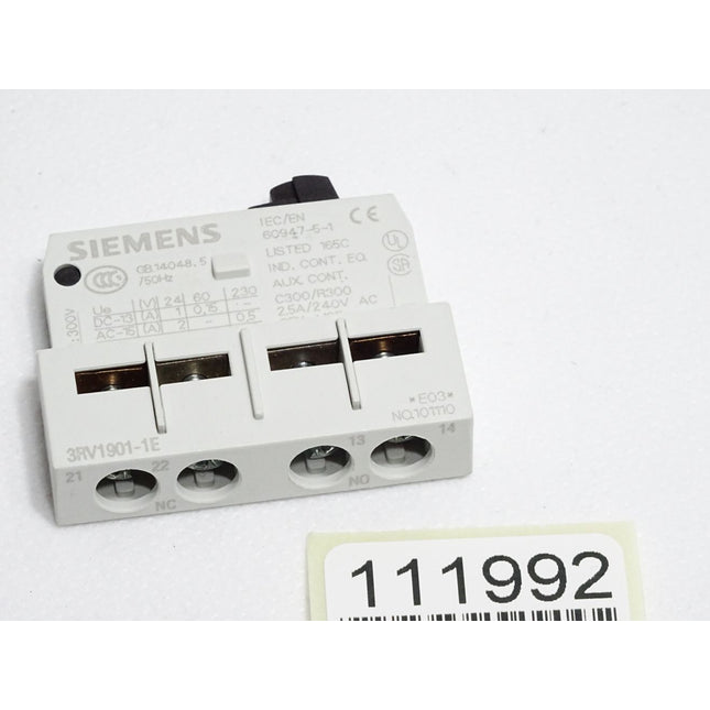 Siemens 3RV1901-1E Hilfsschalter querliegend 1S+1Ö - Maranos.de