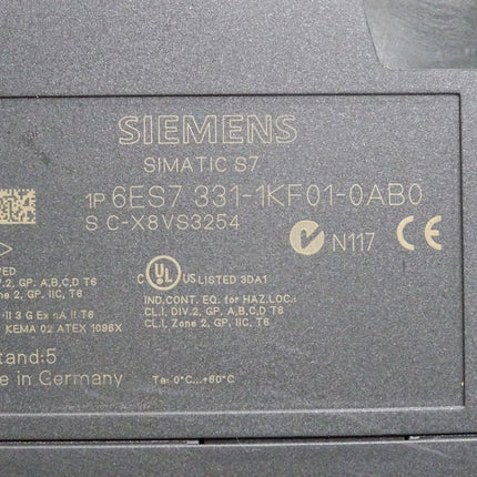 Siemens S7-300 SM331 6ES7331-1KF01-0AB0 6ES7 331-1KF01-0AB0