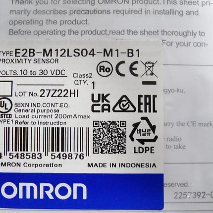 Omron Näherungsschalter E2B-M12LS04-M1-B1 / Neu OVP