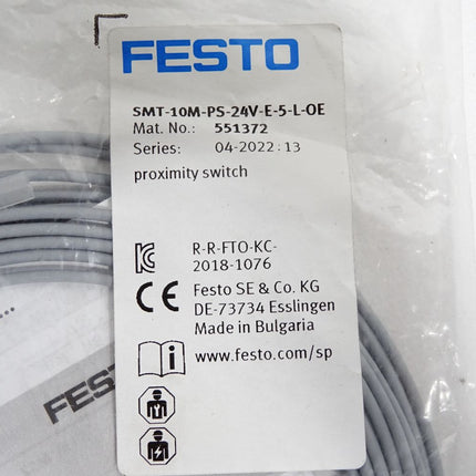 Festo Näherungsschalter 551372 SMT-10M-PS-24V-E-5-L-OE / Neu OVP - Maranos.de