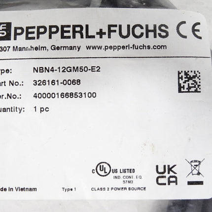 Pepperl+Fuchs NBN4-12GM50-E2 Induktiver Sensor 326161-0068 / Neu OVP - Maranos.de
