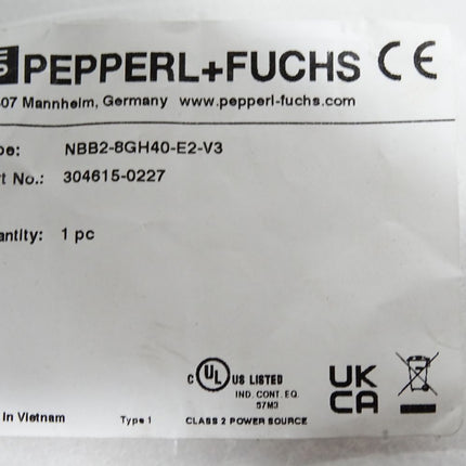Pepperl+Fuchs Induktiver Näherungssensor 304615-0227 NBB2-8GH40-E2-V3 / Neu OVP - Maranos.de
