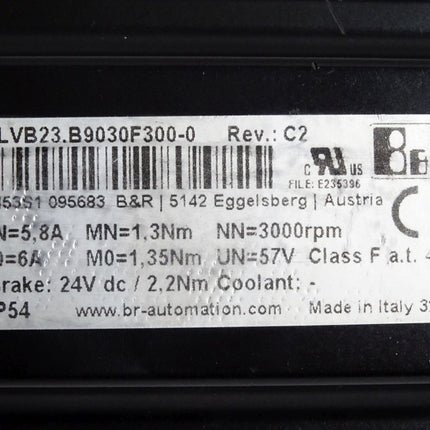 B&R Getriebemotor 8LVB23.B9030F300-0 Rev.C2 3000rpm 8GM40-060-010S1B2 i10 - Maranos.de