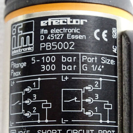 Ifm electronic Drucksensor mit LED-Balkenanzeige PB5002 - Maranos.de