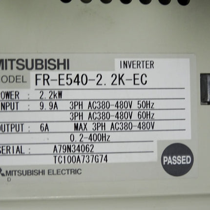 Mitsubishi Electric E500 Inverter FR-E540-2.2K-EC 2.2kW