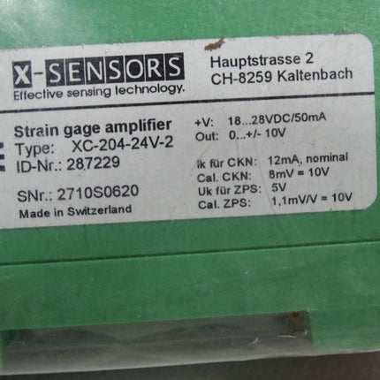 X-Sensors Strain gage amplifier XC-204-24V-2 287229 / Neu - Maranos.de