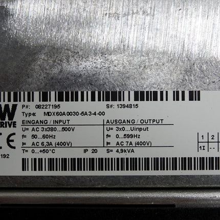 SEW Movidrive B MDX61B0030-5A3-4-0T DEH11B 3kW Steuerkopf MDX61B-0T 08243506