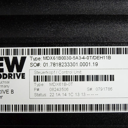 SEW Movidrive B MDX61B0030-5A3-4-0T DEH11B 3kW Steuerkopf MDX61B-0T 08243506