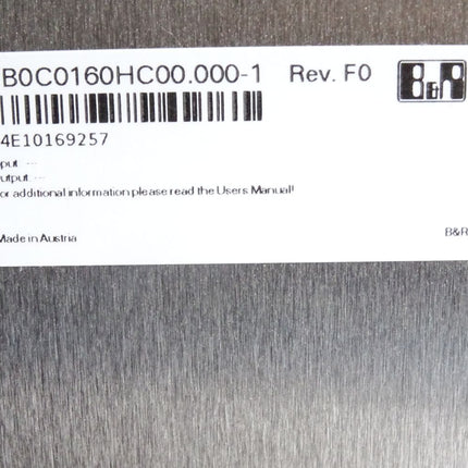 B&R Acopos multi Hilfsversorgungsmodul 16A 8B0C0160HC00.000-1 Rev.F0 - Maranos.de