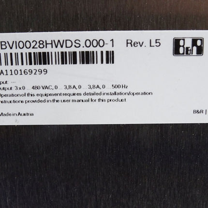 B&R Acopos multi SafeMOTION Wechselrichtermodul 3.8A 8BVI0028HWDS.000-1 Rev.L5 - Maranos.de