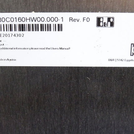 B&R Acopos multi Hilfsversorgungsmodul 16A 8B0C0160HW00.000-1 Rev.F0 - Maranos.de