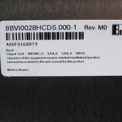 B&R Acopos multi SafeMOTION Wechselrichtermodul 3.8A 8BVI0028HCDS.000-1 Rev.M0 - Maranos.de
