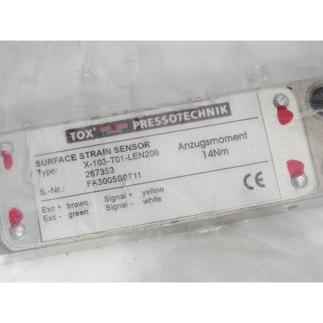Tox Pressotechnik Surface Strain Sensor X-103-T01-LEN200 267353 / Neu OVP - Maranos.de