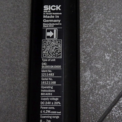 Sick Sicherheitslichtvorhang 1211483 C4C-EA15010A10000 Empfänger - Maranos.de