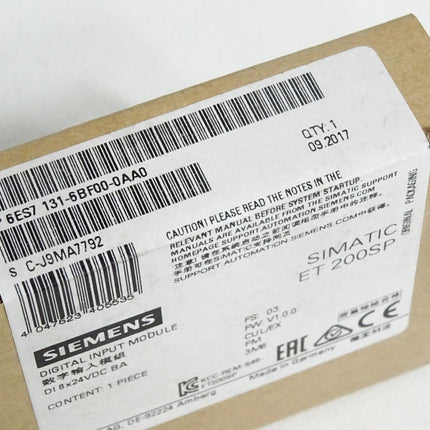 Siemens ET200SP DI 6ES7131-6BF00-0AA0 6ES7 131-6BF00-0AA0 / Neu OVP versiegelt