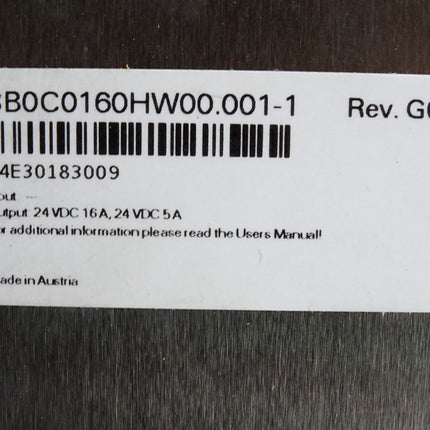 B&R Acopos multi Hilfsversorgungsmodul 16A 8B0C0160HW00.001-1 Rev.G0 - Maranos.de