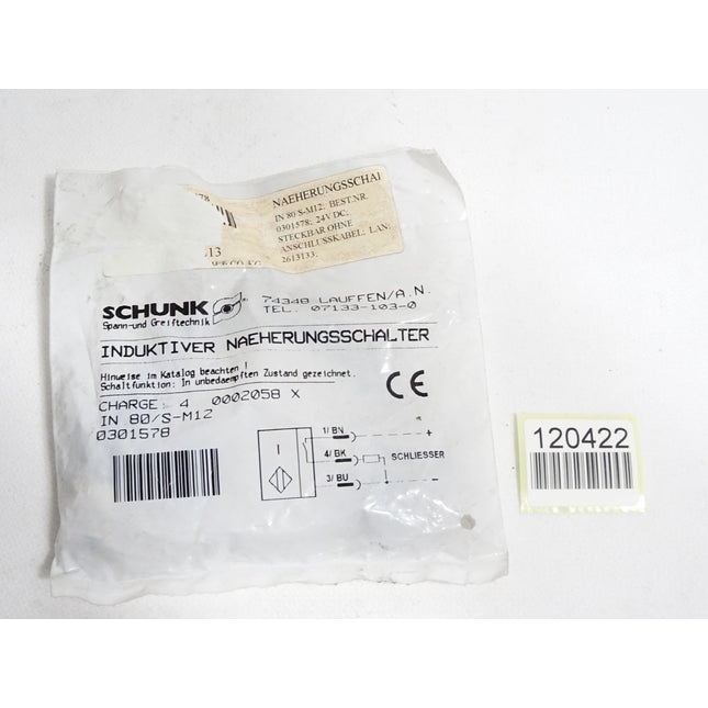 Schunk Induktiver Näherungsschalter 0301578 / Neu OVP - Maranos.de
