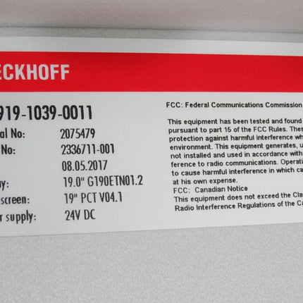 Beckhoff Multitouch-Control-Panel CP3919-1039-0011 19" G190ETN01.2 / Top Zustand - Maranos.de